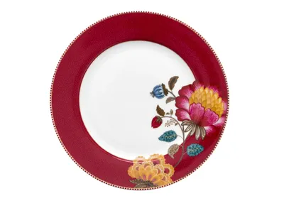 Produktbild von PIP STUDIO Blooming Tales Dark Red Speiseteller 26,5cm