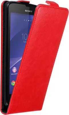 Produktbild von Cadorabo Hülle für Sony Xperia T3 Schutz Hülle in Rot Flip Etui Handyhülle Case Cover