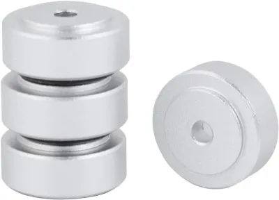 Productafbeelding van HIFI Versterker Voetjes - Luidspreker Dempers - Audio Verbeteren - Aluminium Legering - 20 x 8mm - Zwart