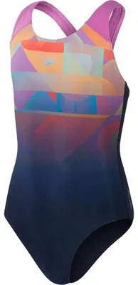 Produktbild von Speedo - "Digi Placement" Badeanzug Spritzschutz  für Mädchen IG3913 (116) (Marine/Rot)