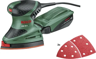 Produktbild von Bosch Deltaschleifer PSM 160A mit 160 W und abnehmbarer Spitze für Vorsätze