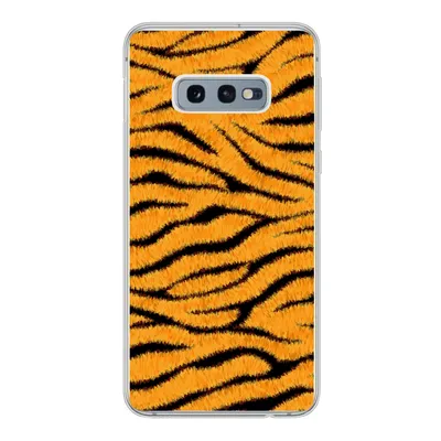 Produktbild von MuchoWow® Handyhülle Schutzhülle Hülle für Samsung Galaxy S10e Tigerdruck - Orange - Schwarz Silikon Softcase Handy Hülle - Handy
