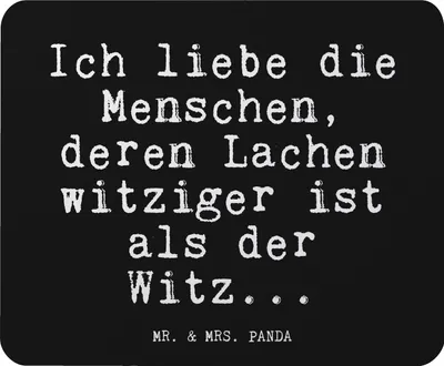 Produktbild von Mr. & Mrs. Panda Mauspad Ich liebe die Menschen,... - Schwarz - Geschenk, Bruder, Freund, Mousepad, laptop, pc, Schwester, Freundin, Mouse Pad, Sprüche