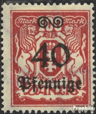 Produktbild von Briefmarken Danzig 1923 Mi 186 mit Falz Aushilfsausgabe