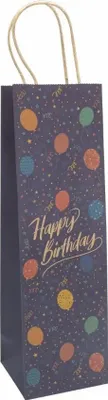 Imagen del producto de Idena 30400 Idena Geschenktüte für Flaschen Geburtstag Motiv 12,0 x 39,0 cm, 1 St.