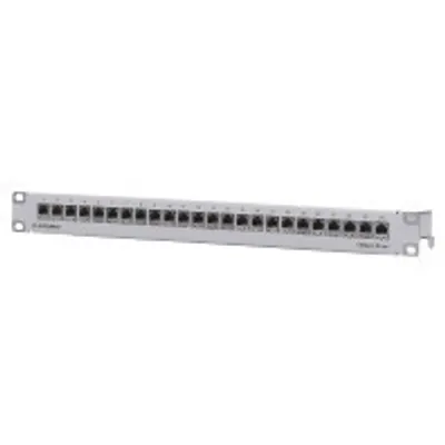 Obrázek produktu pro Rutenbeck PP-Cat.6A iso-24/1 - Patch panel - CAT 6a - STP - RJ-45 X 24 - světle šedý, RAL 7035 - 1U - 48,3 cm (19")