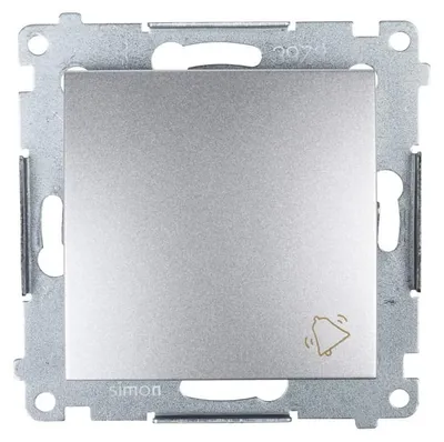 Drucktastenschalter silber Kunststoff IP20/IP44 250V 10A 1 Stück