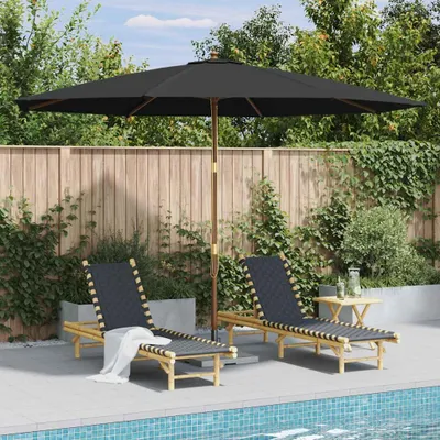 Produktbild von vidaXL Sonnenschirm mit Holzmast 350 cm Anthrazit