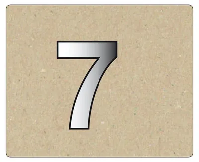 Produktbild von Dekoratives Spiegelornament zum Aufkleben mit der Ziffer 7, 4 x 4,5 cm