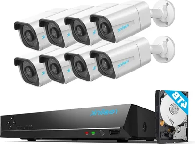 Produktbild von 4K-Überwachungssystem – IP-Kameraset – CCTV-Kamerasystem – Überwachungskamera – 8x 8-Megapixel-PoE-IP-Kameras