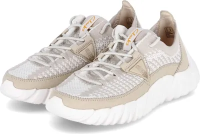 Produktbild von Clarks Herren sportliche Halbschuhe/ Sneaker NATURE 360 Weiß-Beige Textil Größe: 101/2