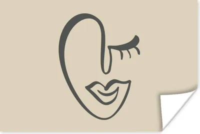Produktbild von MuchoWow® Poster Frau - Lippen - Abstrakt 180x120 cm - Fotoplakat