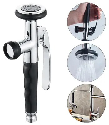 Produktbild von Ersatz-Duschspray, Messingmaterial, Automatischer Stopp, schwarz