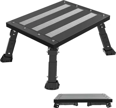 Produktbild von Famanu Aluminium Klapptreppe 1 Stufe - Höhenverstellbar, Antirutschmatte