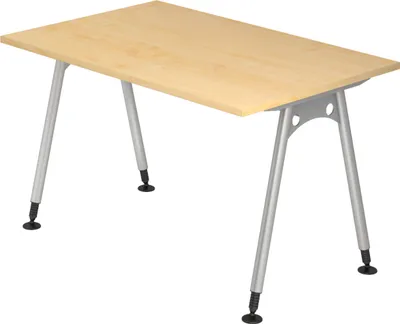 Produktbild von bümö Schreibtisch Serie-A - Nachbildung Ahorn, Größe:  120 x 80 cm