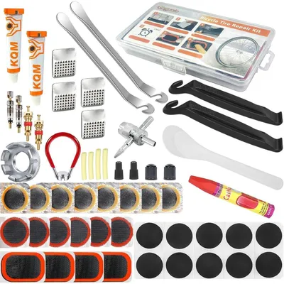 Productafbeelding van Fietsreparatieset, reparatieset voor banden, reparatiekit, plakset, plakken, 57, 15*8*2 cm
