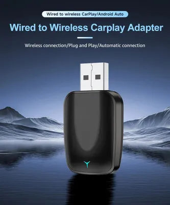 Produktbild von 2-in-1 CarPlay & Android Auto Adapter - Wireless Dongle - Für Kabelgebundenes CarPlay/Android Auto - Wi‑Fi 6 2,4G/5G - Bluetooth 5.4 - Plug & Play - Automatische Kopplung - Schwarz