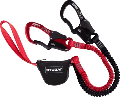 Produktbild von STUBAI Klettersteigset Summit Ultra Light 988477 – EN 958 , 450 g, 27 kN Bruchlast, ergonomische Karabiner mit 28 mm Schnapperöffnung, inklusive Textilschlaufe für Rastkarabiner