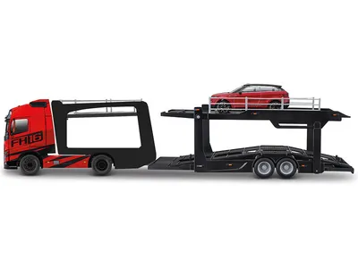 Obrázek produktu pro Bburago 1:43 STR FIRE Multicar Carrier - Volvo FH16 w/Land Rover LRX Concept