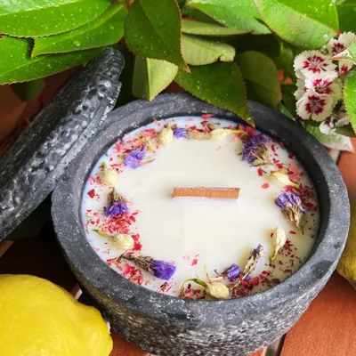 Produktbild von Citronella Sommerkerze im Betongefäß