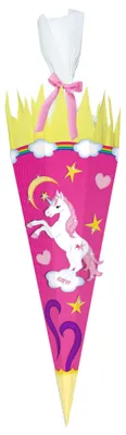 Produktbild von URSUS Schultüten-Bastelset Easy Line ´Einhorn´, 6-eckig