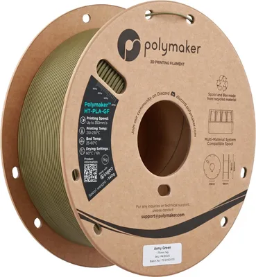 Immagine prodotto di Polymaker HT-PLA-GF, Colore:Grigio, Dimensione del filamento:1,75 mm, Peso:1 kg