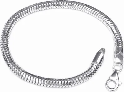 Produktbild von SILBERKETTEN STORE Schlangenkette Armband, achtkant 5mm - 925 Silber, Länge wählbar - 22cm