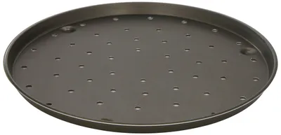 Pizzabackform Aluminium mit Löchern 36 cm rund schwarz