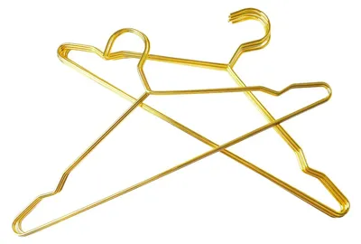 Goldene Metall-Kleiderbügel, 20 Stück, 42x19,5 cm, antirutsch