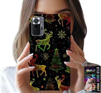 Image de Etui Do Xiaomi Redmi 10 - Renifer, Płatek Śniegu, Choinka + Szkło