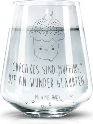 Produktbild von Mr. & Mrs. Panda Glas Cupcake - Transparent - Geschenk, Küche Spruch, Cupcakes, Wasserglas, Becherglas, Wunder, Deko, Dekoglas, Trinkglas, Muffin, Lustige Sprüche