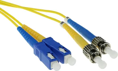 Immagine prodotto di ACT 2 metri LSZH Cavo patch in fibra monomodale 9/125 OS2 duplex con connettori SC e ST