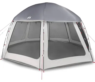 Image de vidaXL Tente pour piscine avec toit amovible parois en filet gris 510x510cm