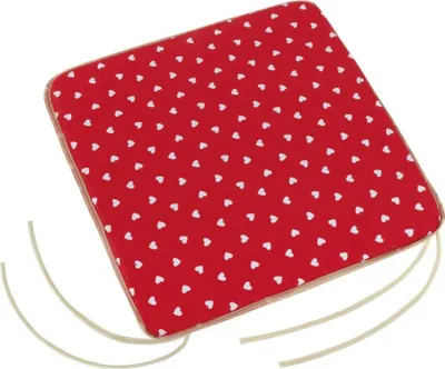 Obrázek produktu pro Sedák Adéla hladký - 40x40 cm - Červená,Bílá