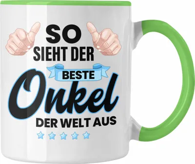 Produktbild von Trendation - Bester Onkel Geschenk von Nichte Neffe Lustige Tasse Spruch Geschenke für Onkel Nichten Geschenkidee Lustig (Grün)