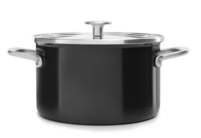 Produktbild von KitchenAid CC003268-001 Kochtopf inkl. Deckel, emailliert, 24 cm Durchmesser, Induktionsherd-geeignet
