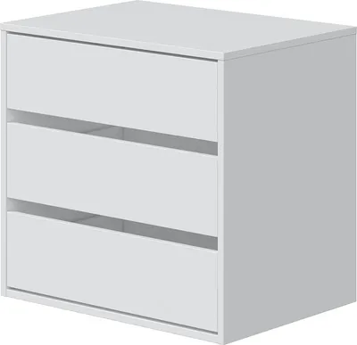 Produktbild von Schubkasteneinsatz >Arc< in Weiß - 60x57x44 (BxHxT)