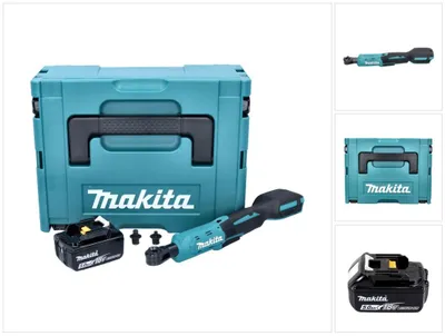 Image de Makita DWR 180 T1J Visseuse à cliquet sans fil 18 V 47,5 Nm 1/4'' 3/8'' + 1x batterie 5,0 Ah + Makpac - sans chargeur