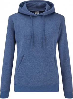 Immagine prodotto di Fruit of the Loom - Felpa "Classic" con cappuccio da donna PC4079 (XS) (blu royal screziato)