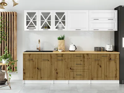 Obrázek produktu pro Kuchyňská linka TURID 260cm - Bílá + dub artisan