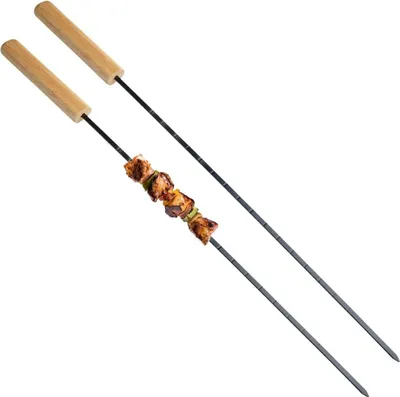 Produktbild von Metall-Grillspieß-Set mit Antihaftbeschichtung für Gemüse und Fleisch