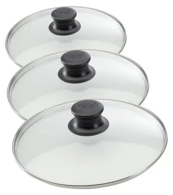 Image de Set de 3 couvercles de cuisson en verre 20 cm 24 cm et 28 cm Elo