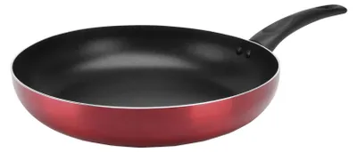 Image de Poêle Sitram 711902 en aluminium pressé, couleur cerise, diamètre 32 cm, avec revêtement antiadhésif