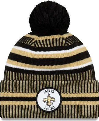 Produktbild von NFL New Orleans Saints Sideline 2019 Bobble Wollmütze cuffed knit hat NewEra