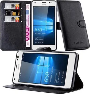 Obrázok produktu pre Cadorabo kryt pre Nokia Lumia 850 ochranný kryt v čiernej farbe puzdro na mobilný telefón kryt magnetické zatváranie