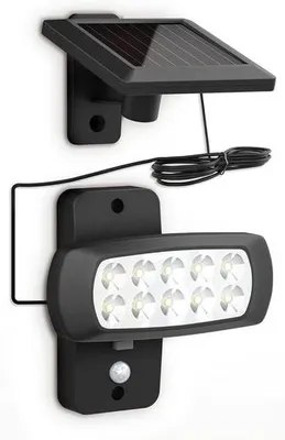 Immagine prodotto di Lampada con sensore di movimento a energia solare, nera, IP44