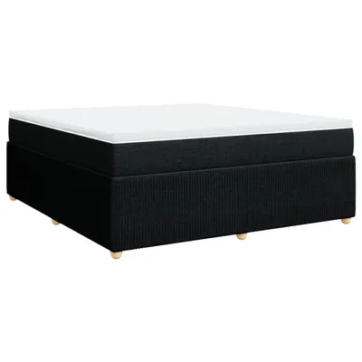 Produktbild von Boxspringbett mit Matratze Schwarz 180x200 cm Stoff