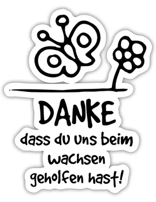 Produktbild von Spreadshirt Abschiedsgeschenk Erzieherin Lehrerin Danke Geschenk Sticker Aufkleber, 10 x 10 cm, Mattweiß