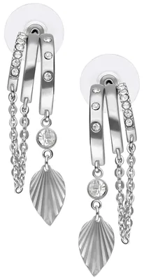 Produktbild von Wildcat Ohrstecker - Riffled Leaf Statement Earstuds  - Silber - Chirurgenstahl 316L - wasserfest, langlebig, hautverträglich, Silber
