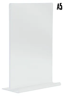 Image de Porte-affiche vertical en acrylique transparent - Format A5 - Securit